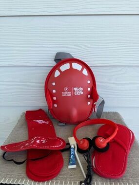 Turkish Airlines Kids Club Backpack Set NEW Headphones Mask Slippers